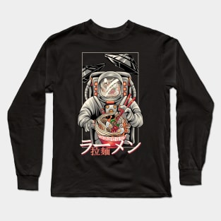 Ramen Astronaut Vintage Kawaii Otaku Japanese Noodles Gift Long Sleeve T-Shirt